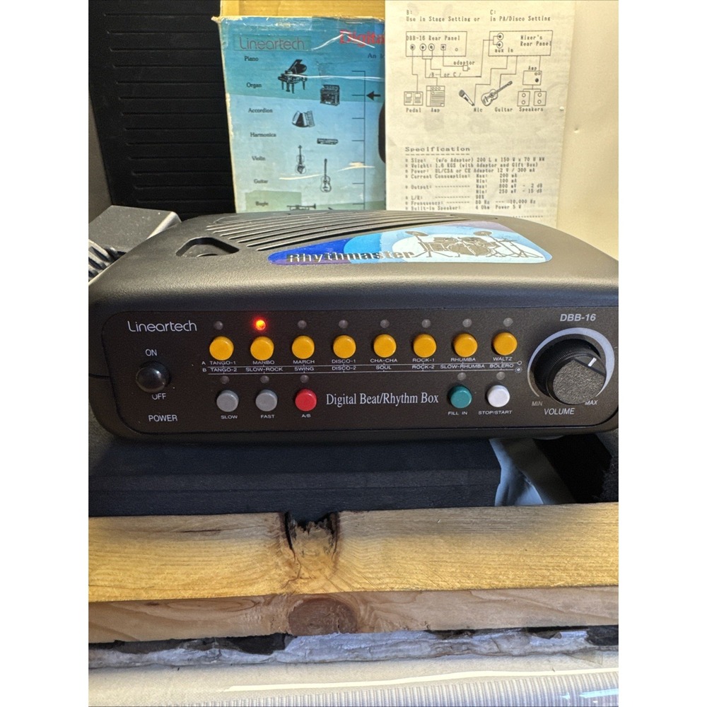 Lineartech Rhythmaster DBB-16: Pre-programed‎ beats (tested Works Good) - Picture 6 of 8